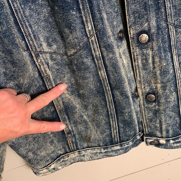 Vintages Calvin Klein denim acid washed trucker jacket mens size large - Picture 9 of 15
